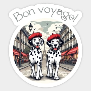 Dalmatian bon voyage! Sticker